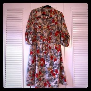 SPEEDY CONTROL FLORAL AND ANIMAL PRINT DRESS